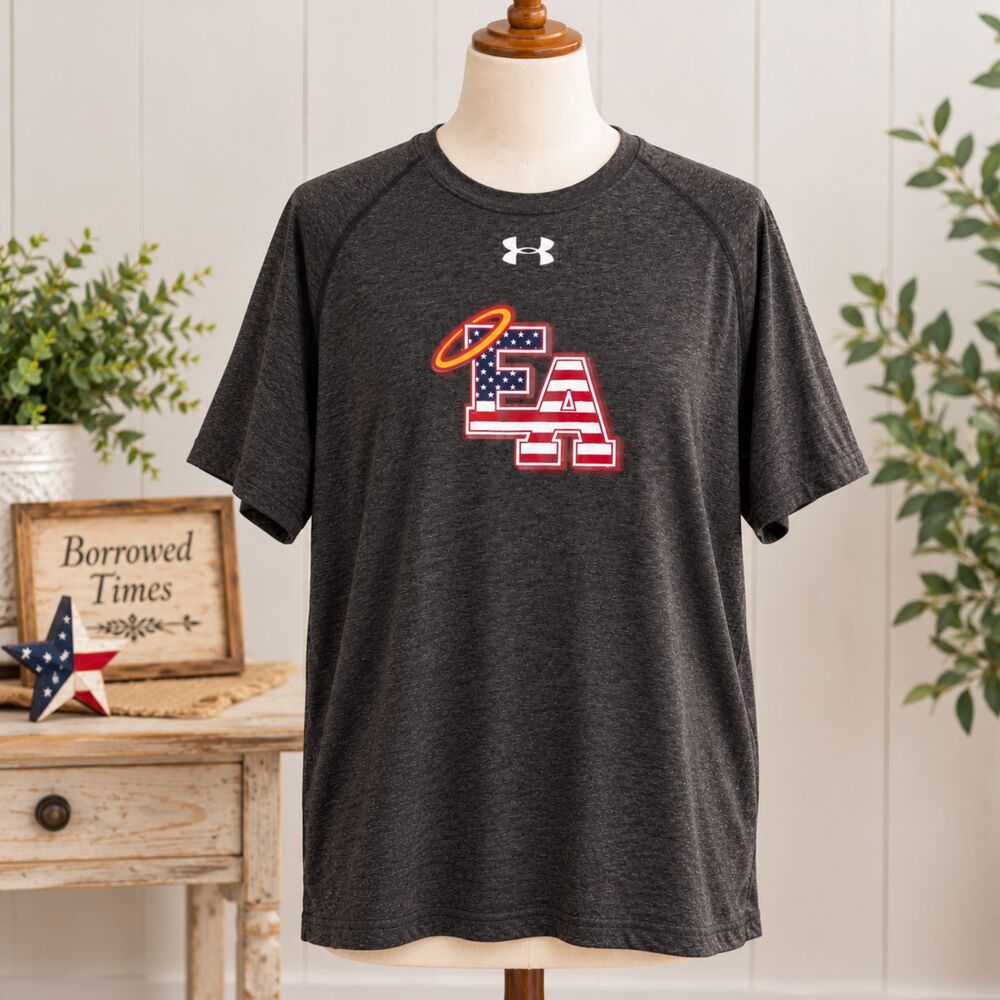 Under Armour LA Angels Patriotic American Flag T Shirt Men's 2XL MLB
